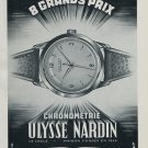 1951 Ulysse Nardin Watch Company Le Locle Switzerland Vintage 1951 Swiss Ad Suisse Advert Horology