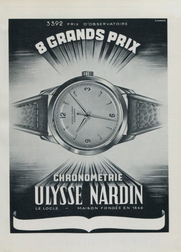 1951 Ulysse Nardin Watch Company Le Locle Switzerland Vintage 1951