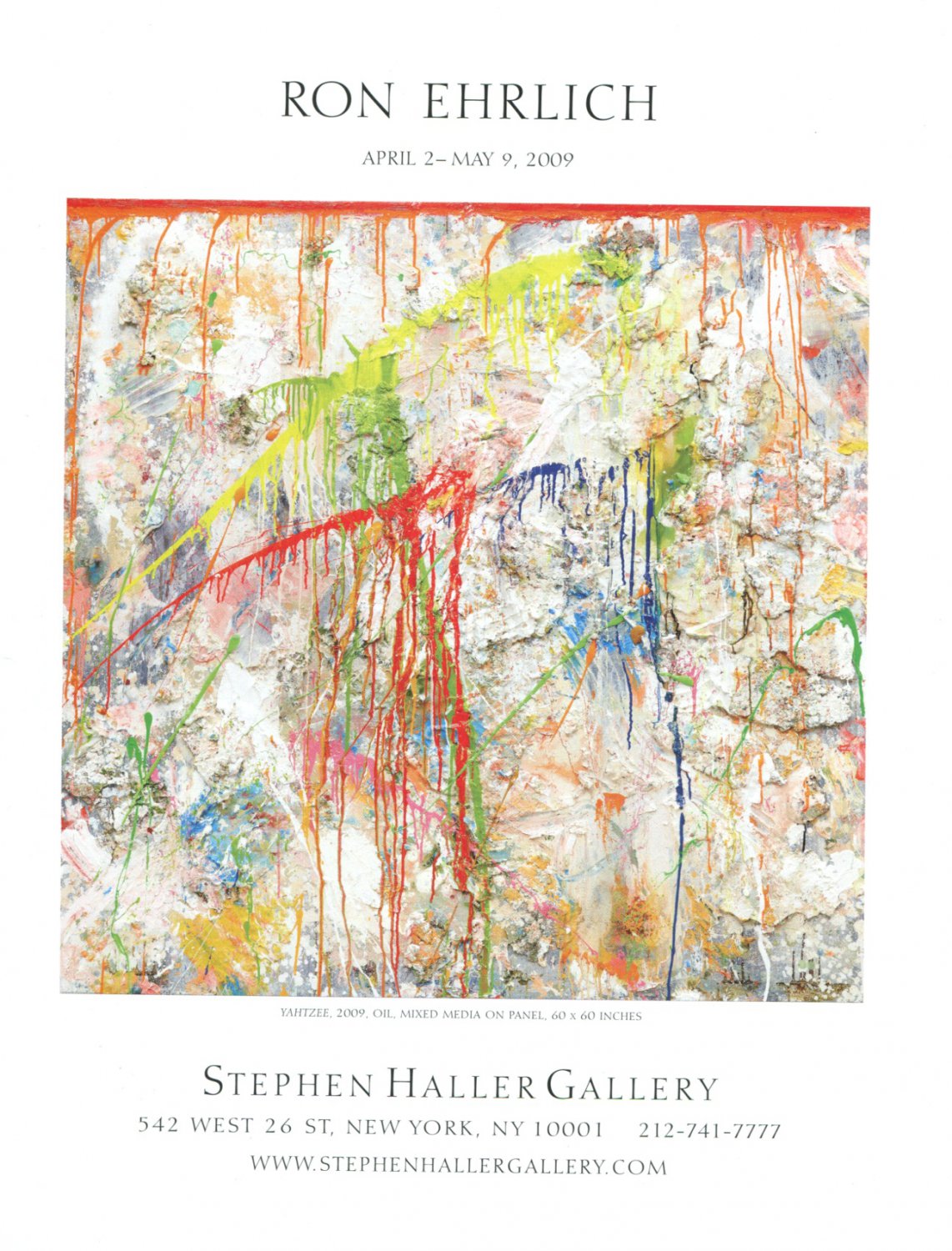 Ron Ehrlich Yahtzee 2009 Art Exhibition Adf Advert