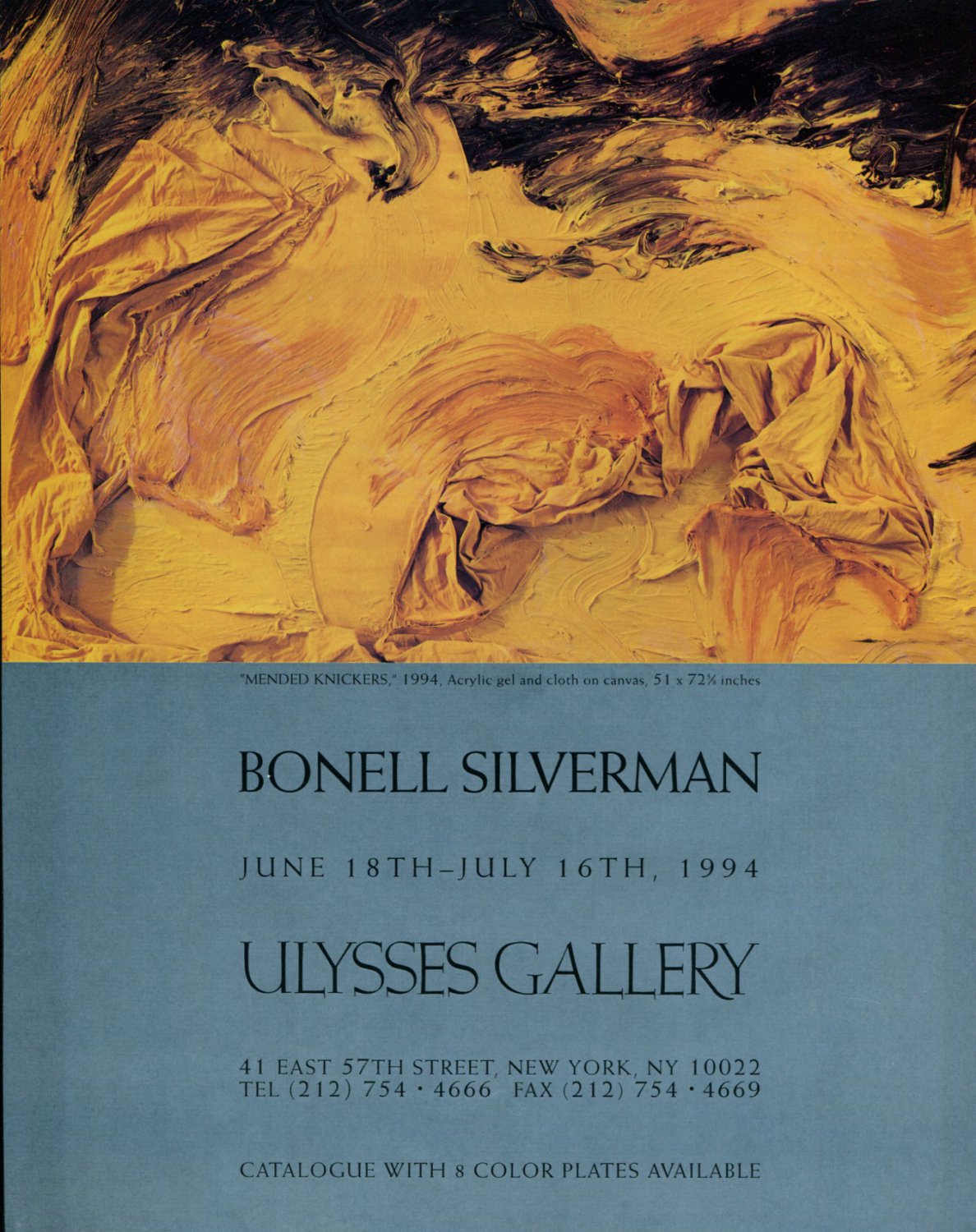 Bonell Silverman 1994 Art Exhibition Ad Advert Mended Knickers