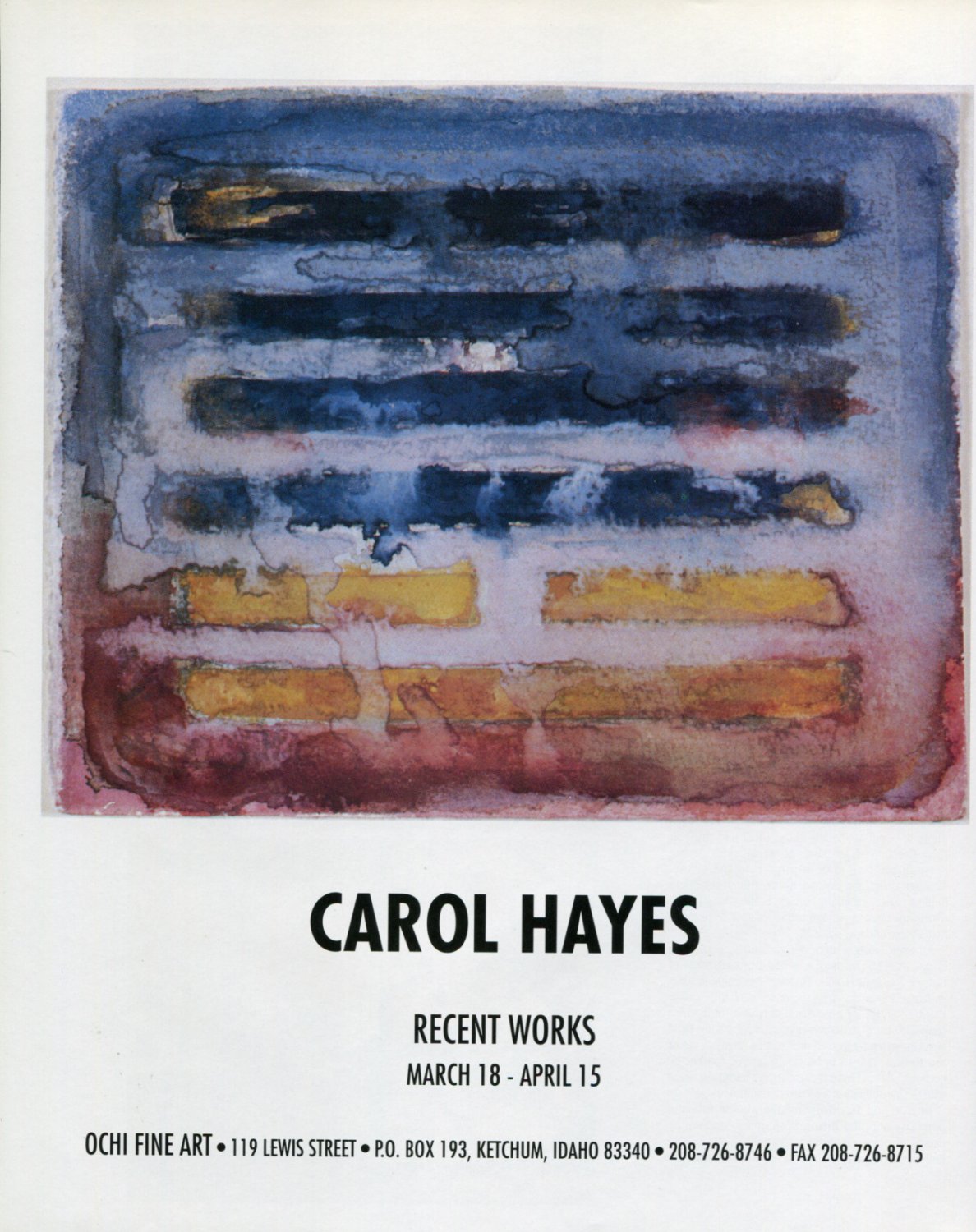 Carol Hayes 1994 Art Exhibition Ad Advert