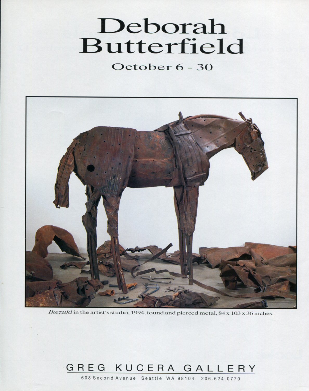 Deborah Butterfield 1994 Art Exhibition Ad Advert Ikezuki