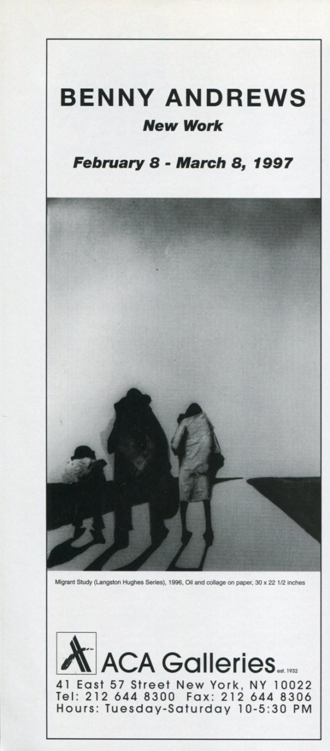 Benny Andrews 1997 Art Exhibition Ad Advert