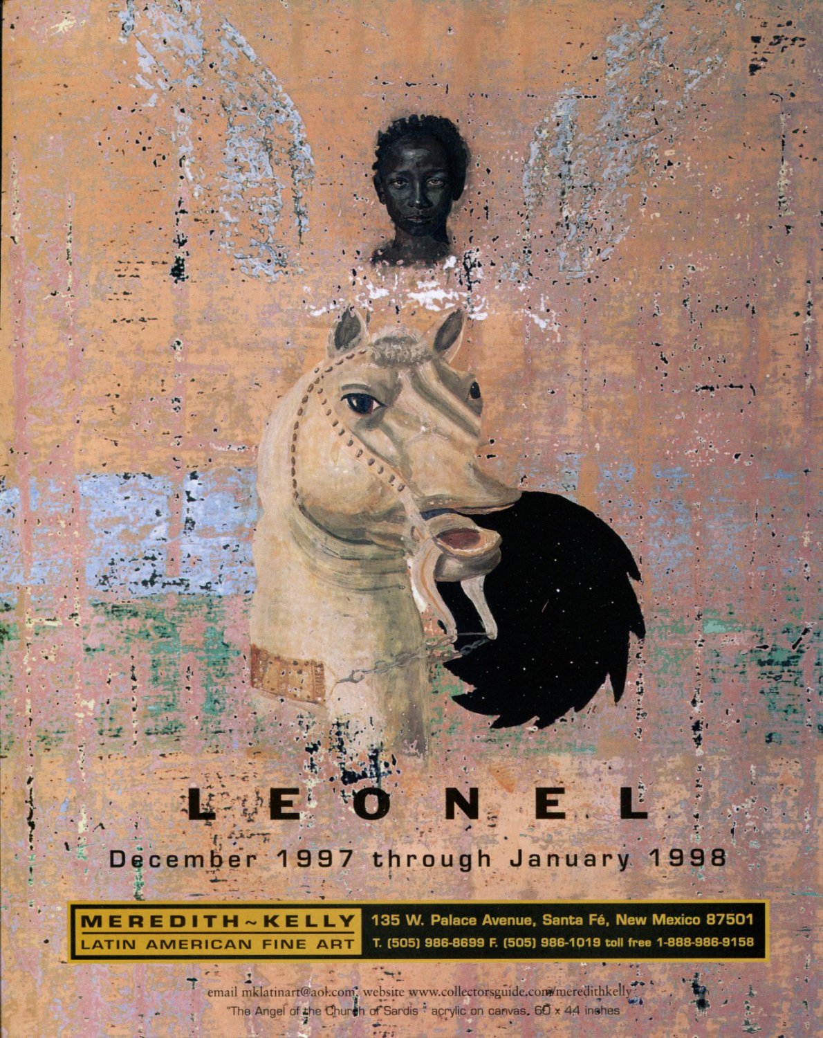 Leonel 1997 Art Exhibition Ad Advert The Angel of the Church of Sardis