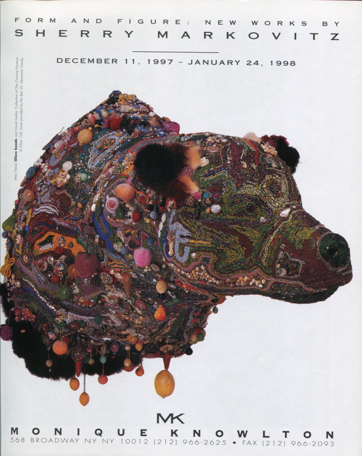 Sherry Markovitz 1997-1998 Art Exhibition Ad Advert