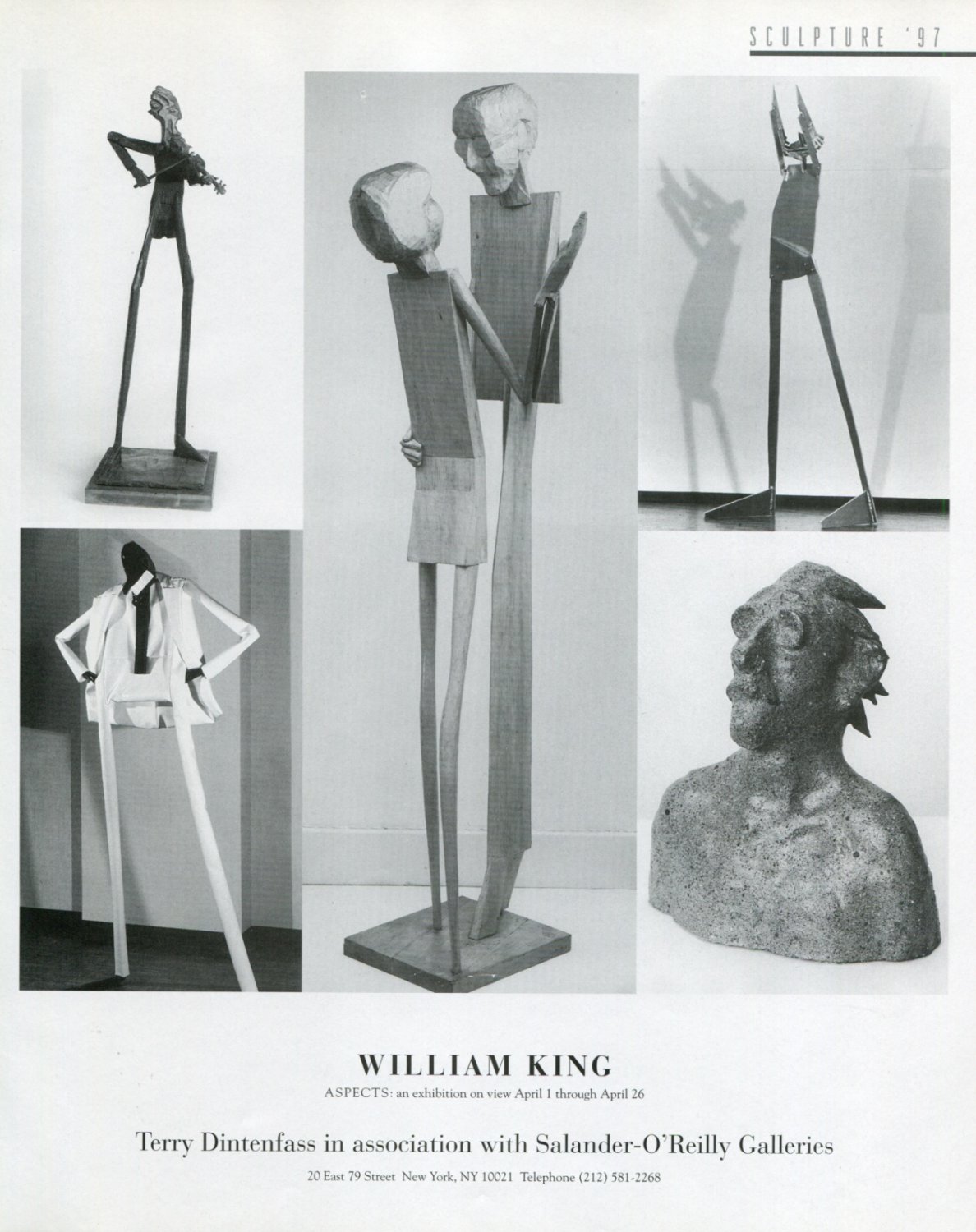 William King Aspects 1997 Art Exhibition Ad Advert