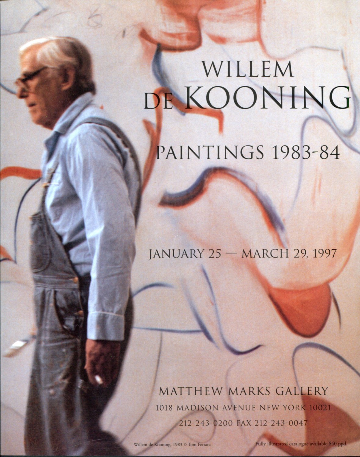 Willem de Kooning 1997 Art Exhibition Ad Advert Matthew Marks Gallery