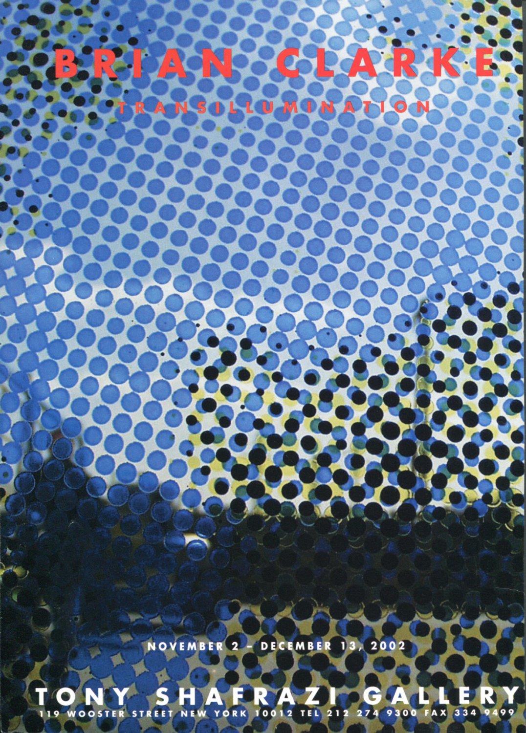 Brian Clarke Transillumination 2002 Art Exhibition Ad Advert