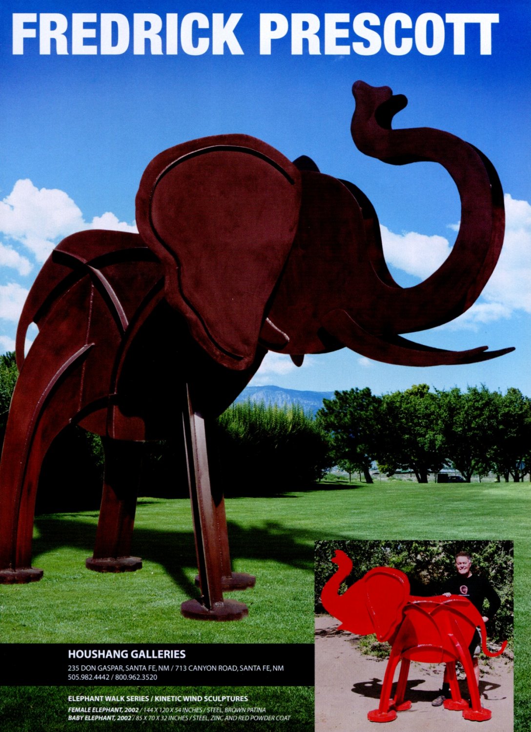 Fredrick Prescott 2002 Art Ad Advert Elephants
