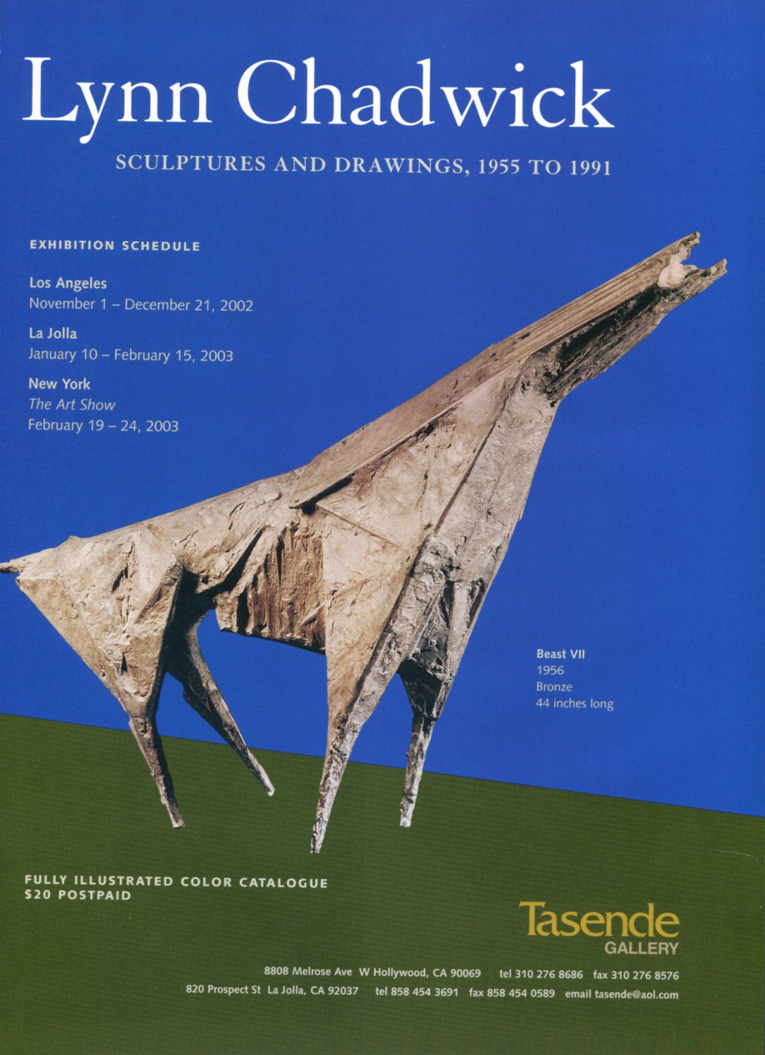 Lynn Chadwick 2002 Art Exhibition Ad Advert