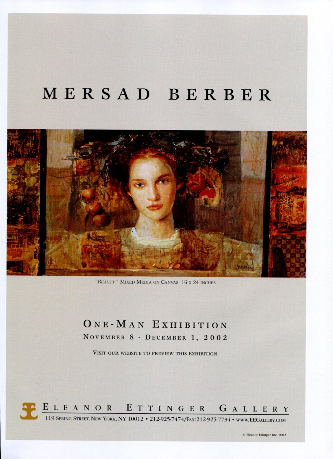 Mersad Berber 2002 Art Exhibition Ad Advert
