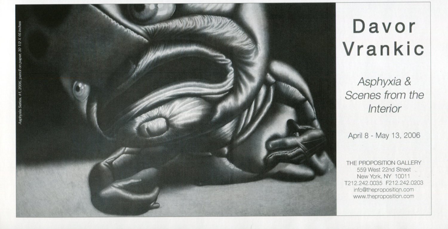 Davor Vrankic Asphyxia & Scenes from the Interior 2006 Art Exhibition Ad Advert