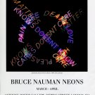 Bruce Nauman Neons 1992 Art Exhibition Ad Advert Life Death, Knows Doesn't Know