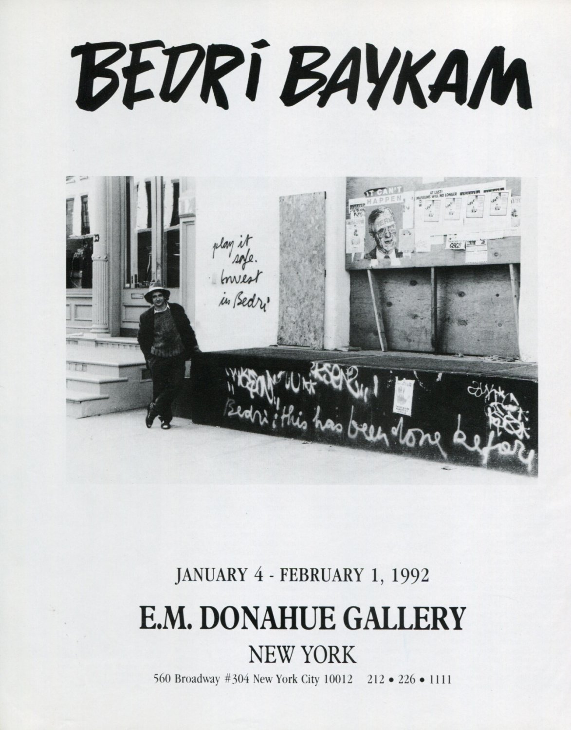 Bedri Baykam 1992 Art Exhibition Ad Advert
