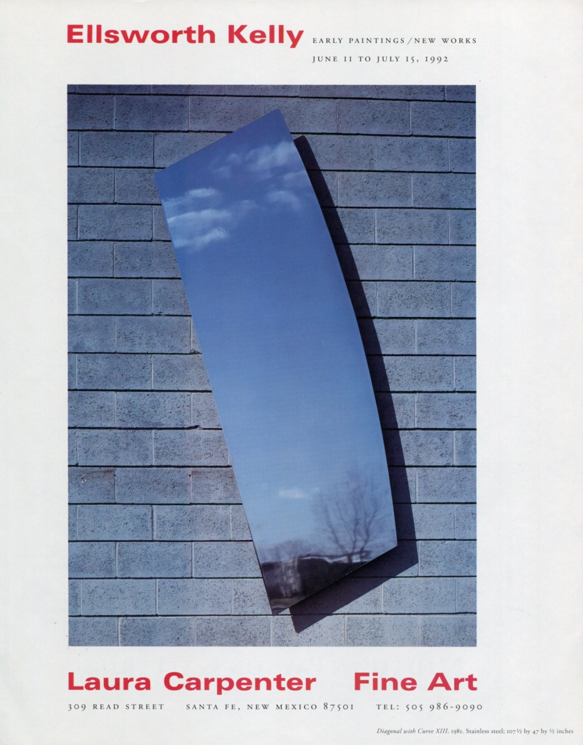 Ellsworth Kelly 1992 Art Exhibition Ad Advert
