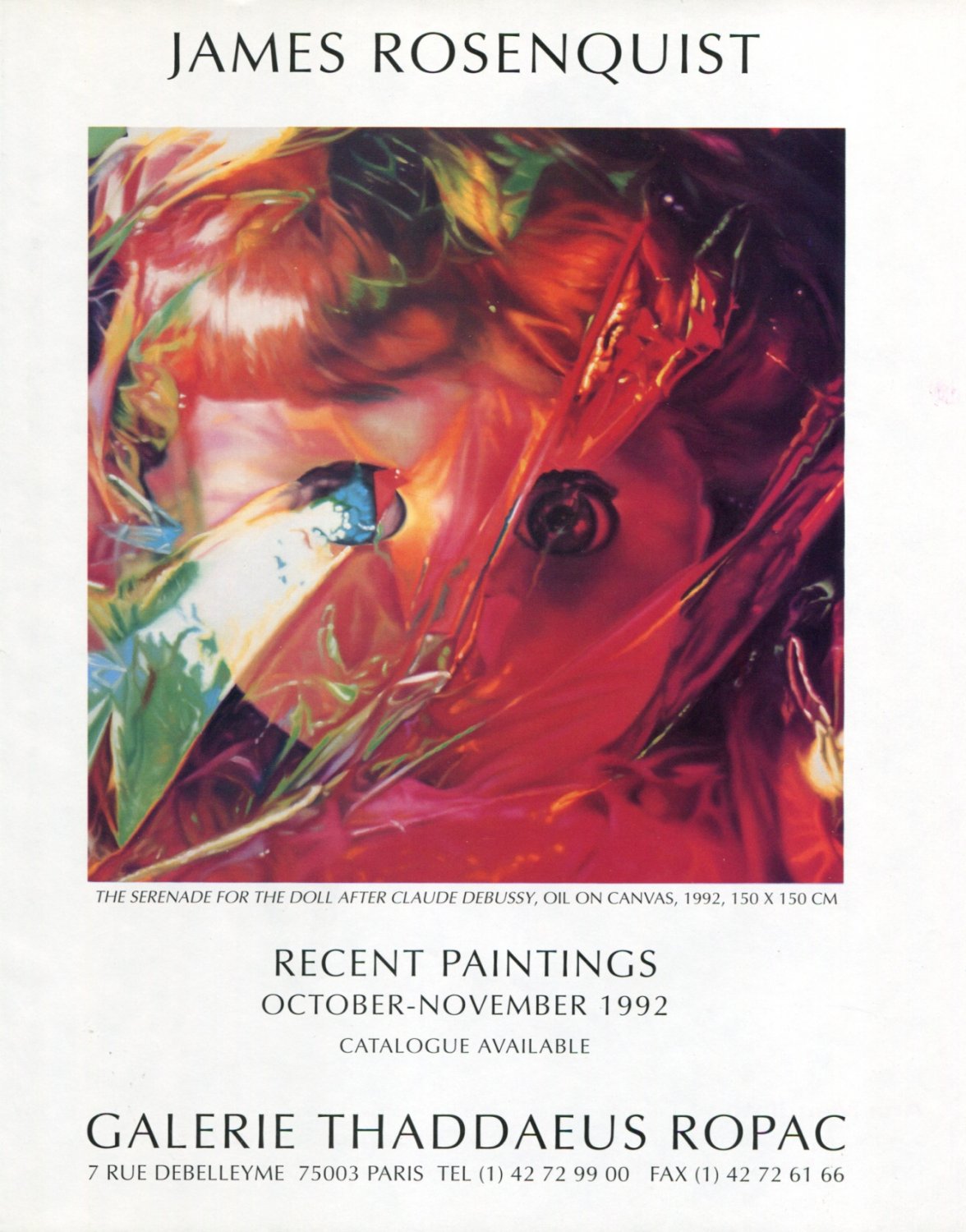James Rosenquist 1992 Art Exhibition Ad Advert