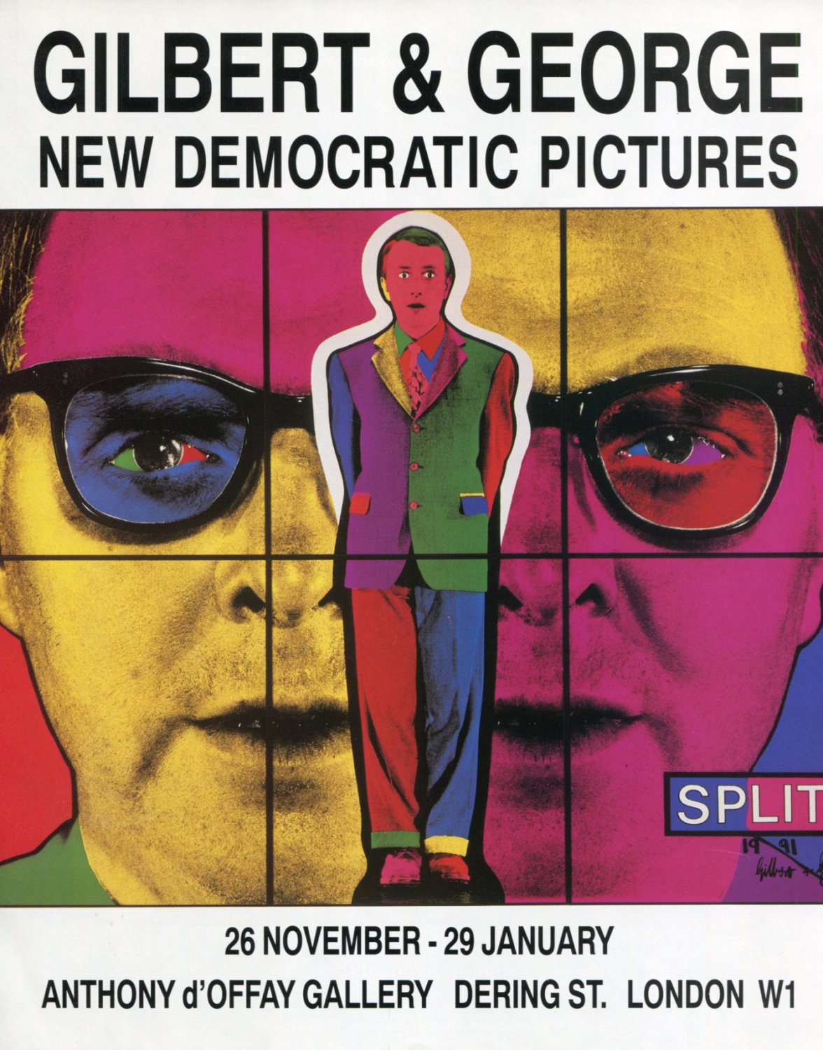 Gilbert & George New Democratic Pictures 1992 Art Exhibition Ad Advert