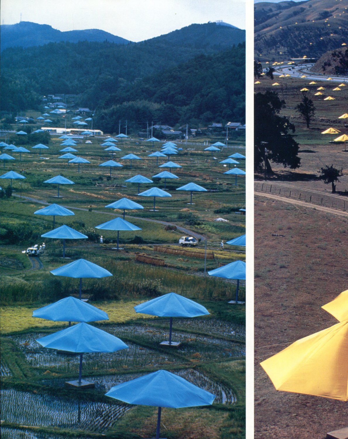 Christo Blue/Yellow Diptych Umbrellas Project 1992 Art Magazine Article