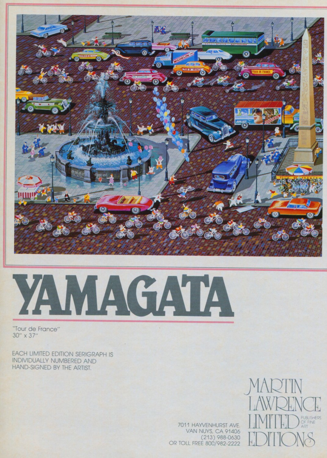 Yamagata Tour de France 1983 Art Ad Advert Advertisement