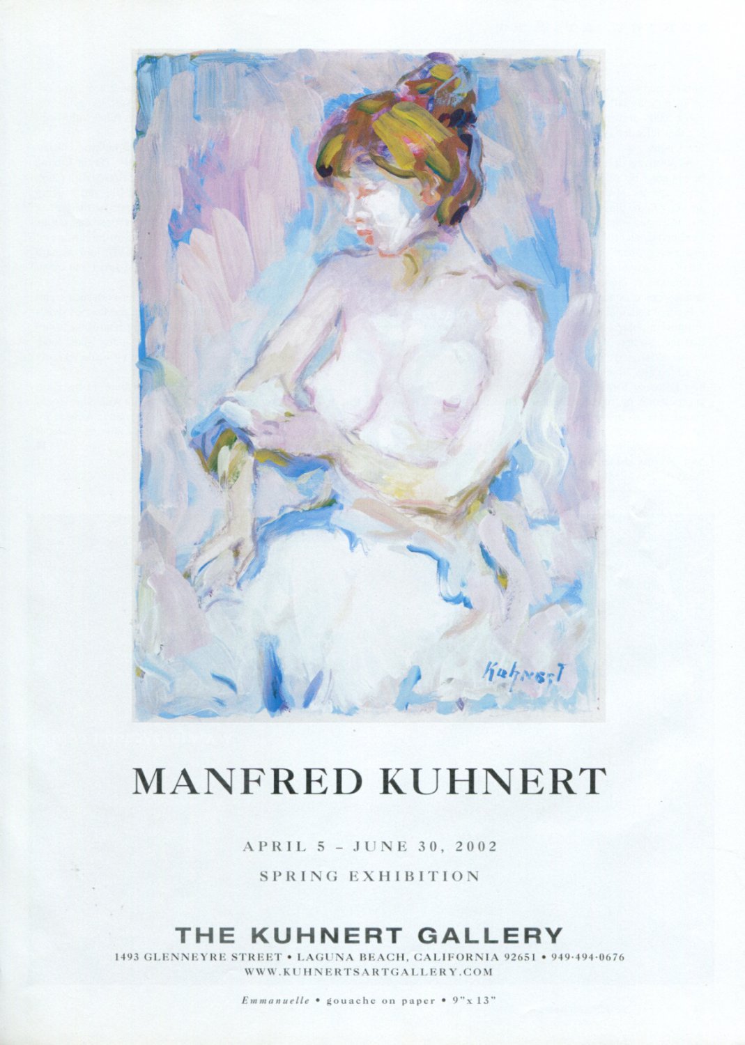Manfred Kuhnert 2002 Art Exhibition Ad Advert Emmanuelle