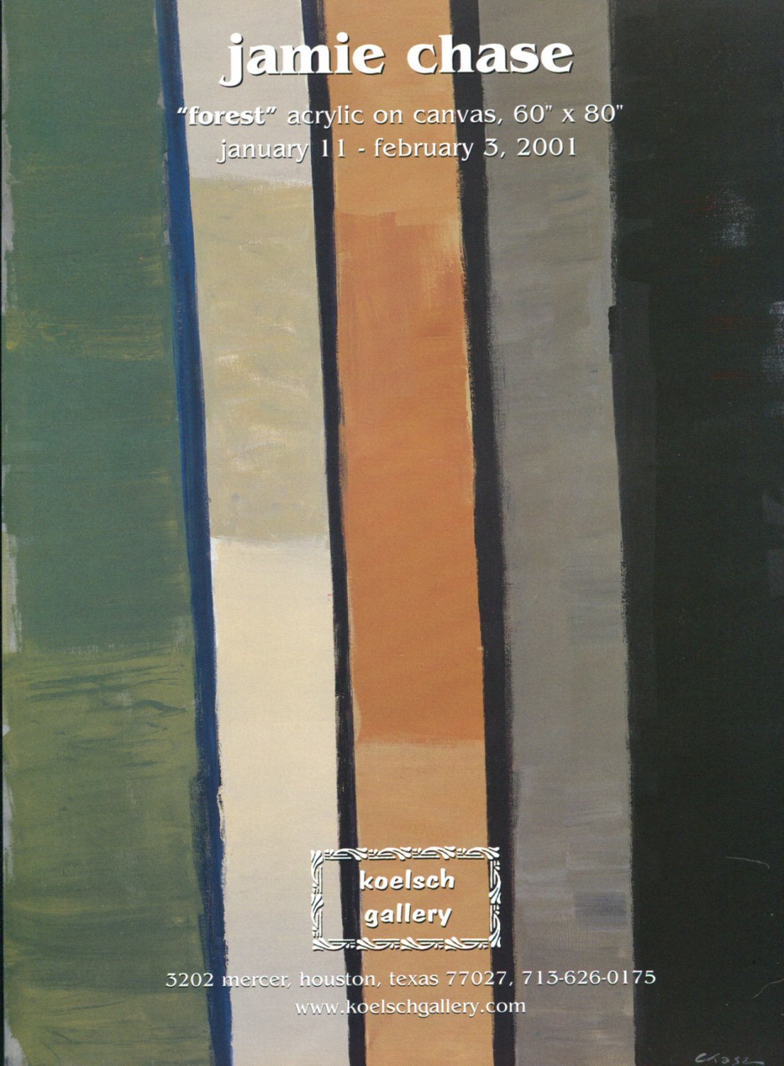Jamie Chase 2001 Art Exhibition Ad Advert
