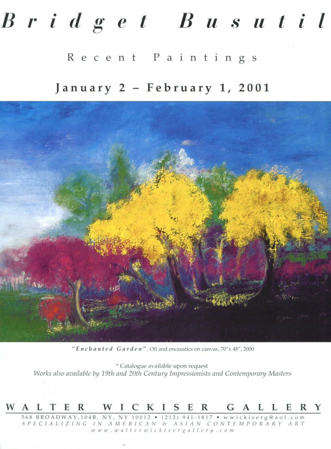 Bridget Busutil Enchanted Garden 2001 Art Exhibition Ad Advert
