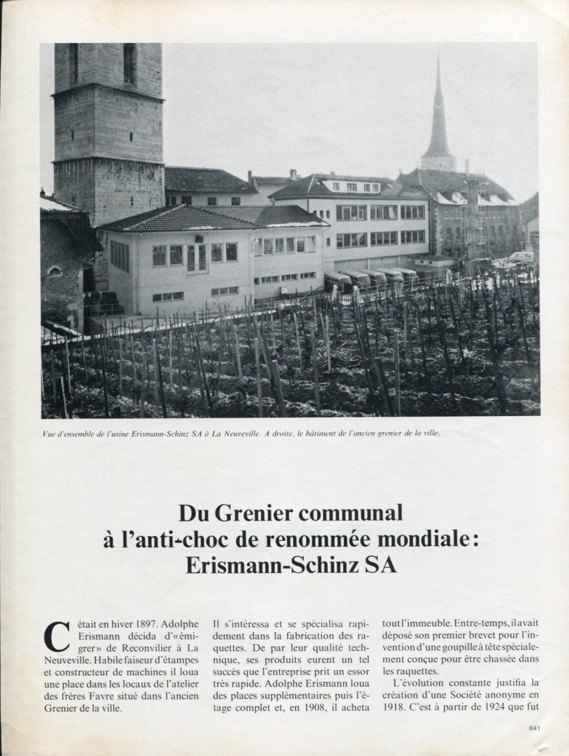 Erismann-Schinz SA Switzerland 1970 Swiss Magazine Article Horlogy Horlogerie Suisse Schweiz