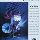 1993 Olympic Athletes Games Jim Holland Skiing US Jumping Team Visa 1993 Ad Magazine Advert