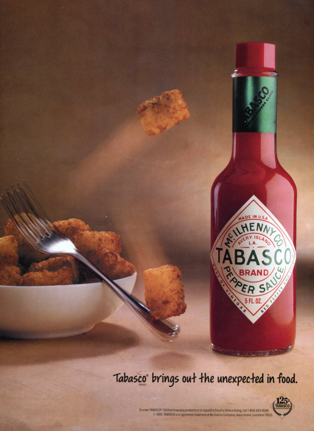 1993 Tabasco Brand Pepper Sauce McIlhenny Co. Louisiana 125th