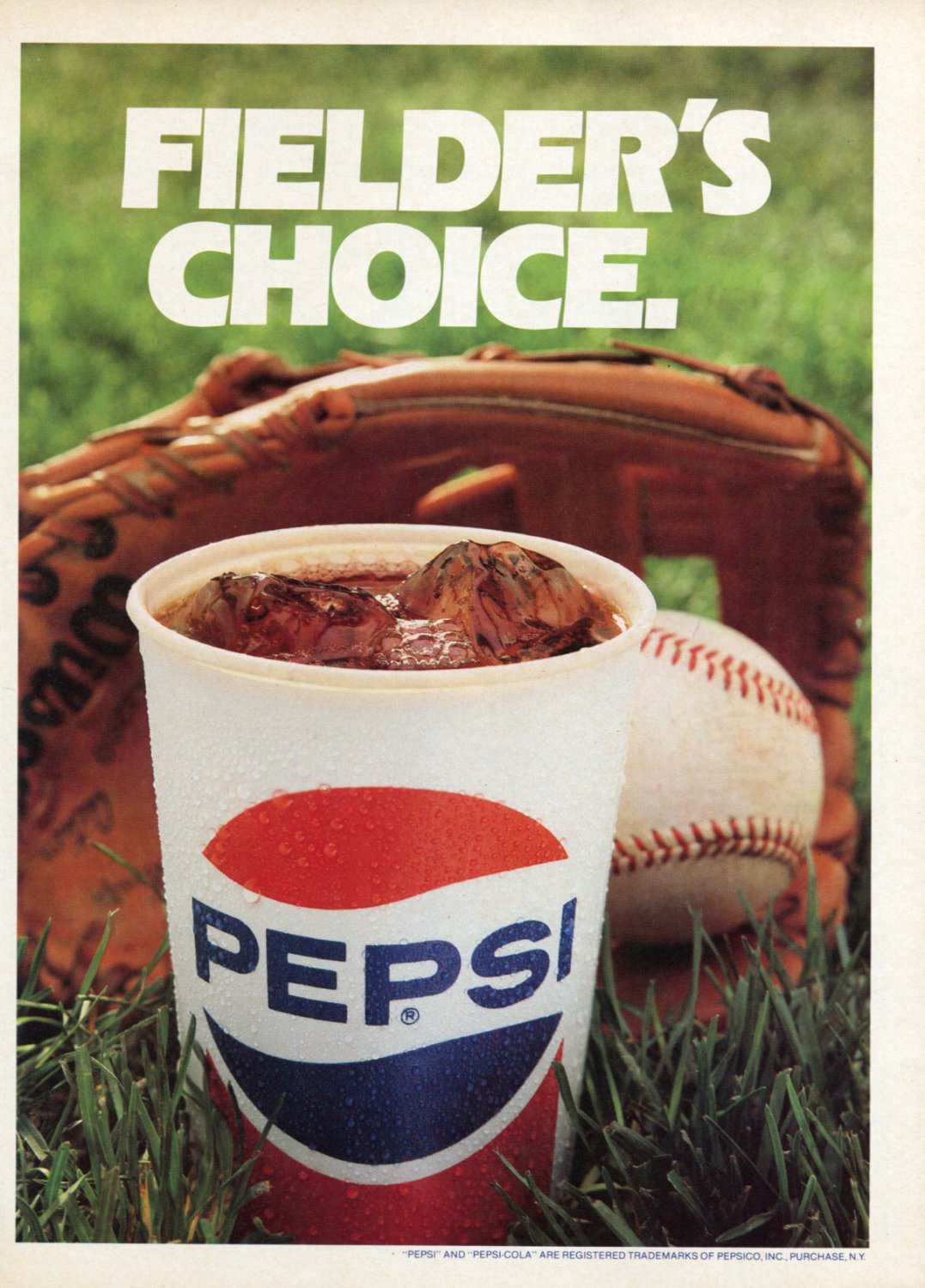 1986 Pepsi Fielder's Choice 1986 Baseball Ad Magazine