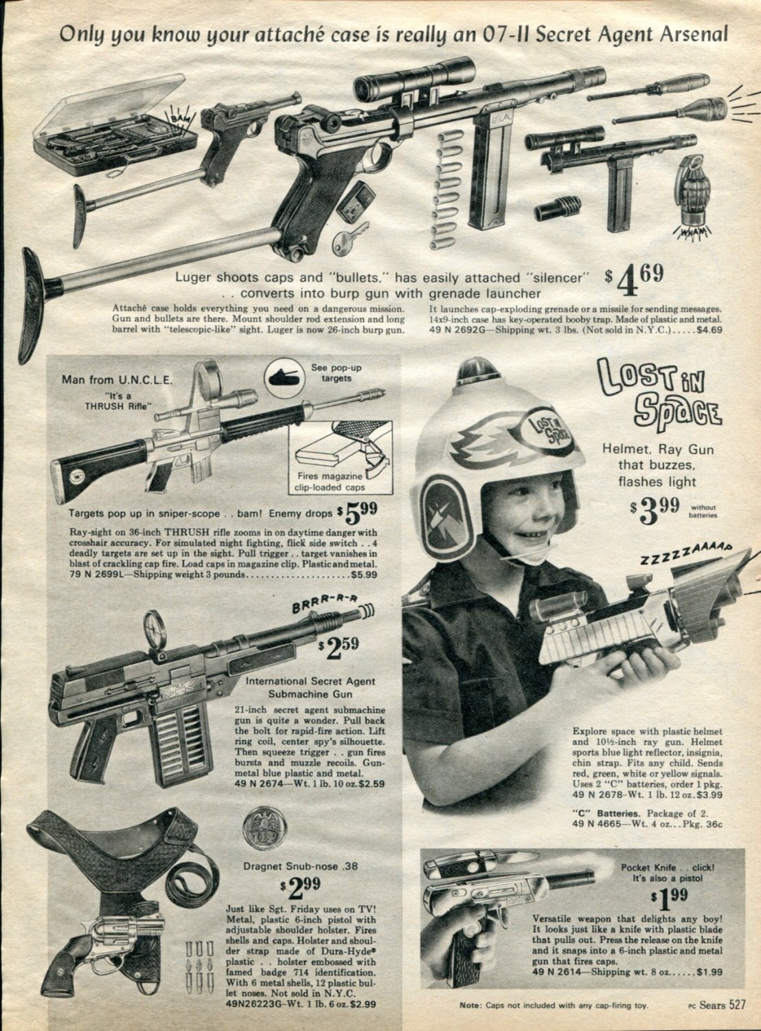 1967 Ad Lost in Space Helmet Ray Gun Toy Vintage 1967 Ad Advertisement ...