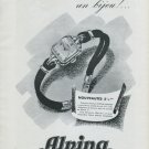 1947 Alpina Watch Company Bienne Switzerland Vintage 1947 Swiss Ad Advert Suisse Suiza Schweiz