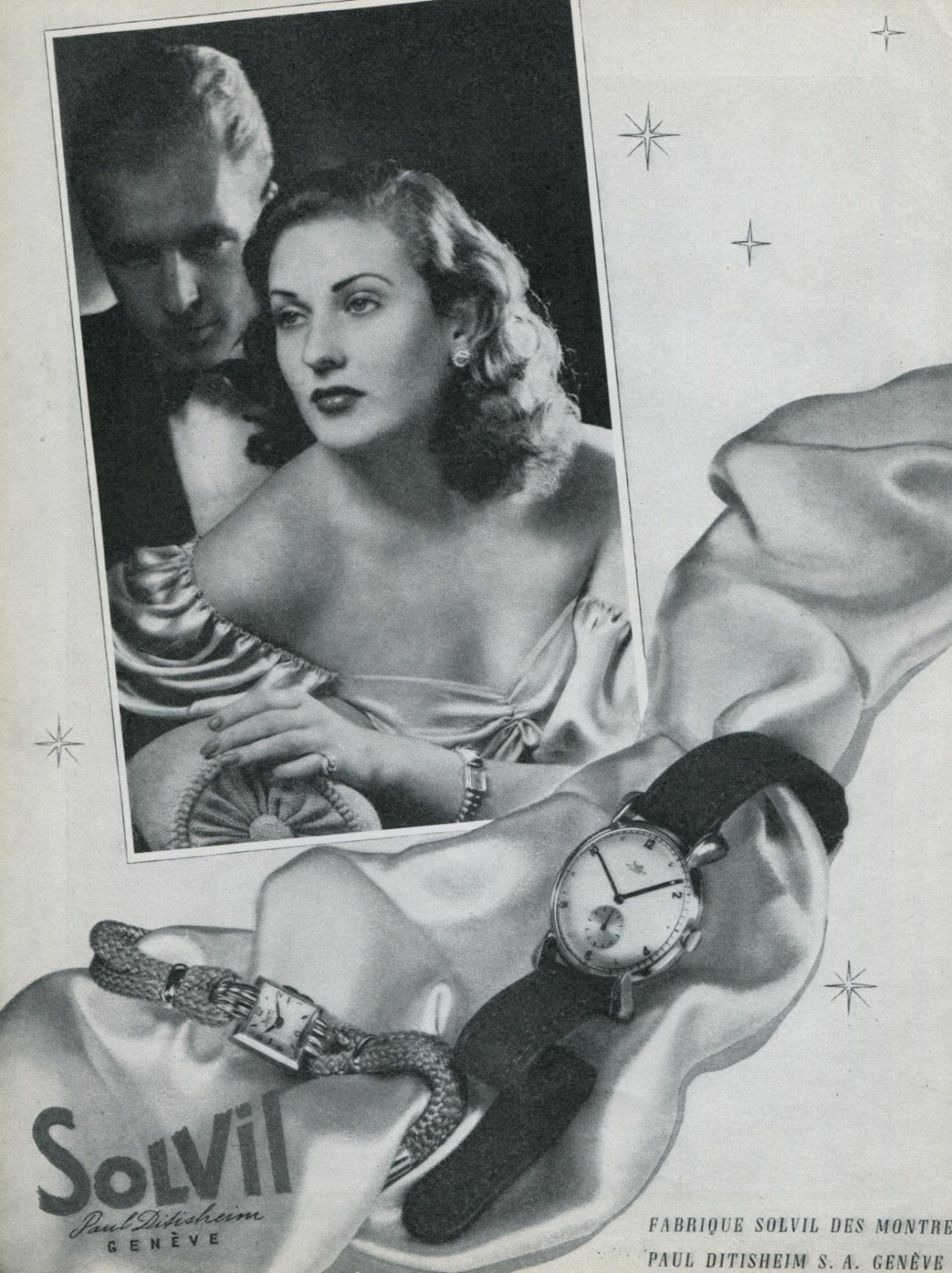 1946 Solvil Watch Company Paul Ditisheim SA Switzerland Vintage 1946 Swiss Ad Advert Suisse
