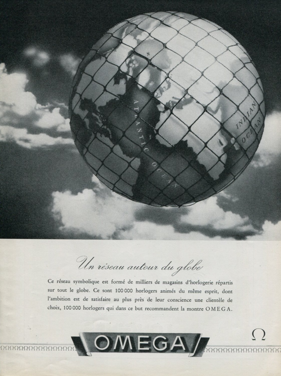 1946 Omega Watch Company Switzerland Vintage 1946 Swiss Ad Advert Suisse Suiza Schweiz