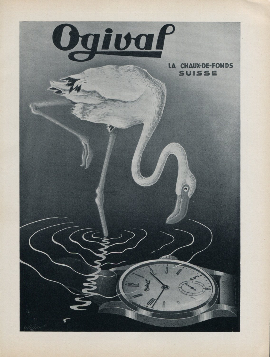 1952 Ogival Watch Company La Chaux-de-Fonds Switzerland Vintage 1952 Swiss Ad Advert Suisse Suiza