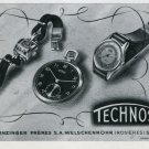 1946 Technos Watch Company Gunzinger Freres SA Switzerland Vintage 1946 Swiss Ad Advert Suisse