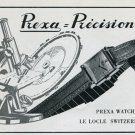1946 Prexa Watch Company Le Locle Switzerland Vintage 1946 Swiss Ad Advert Suisse Schweiz Suiza