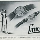 1946 Lanco Watch Company Langendorf Watch Co Switzerland Vintage 1946 Swiss Ad Advert Suisse Schweiz