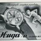 1946 Hugex Watch Company Huga SA Switzerland Vintage 1946 Swiss Ad Advert Suisse Schweiz Suiza