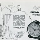 1946 Ebosa Clock Company Ebosa S.A. Granges Switzerland Vintage 1946 Swiss Ad Advert Suisse Suiza