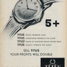 1953 Titus Watch Company Paul Ditisheim SA Switzerland Vintage 1953 Swiss Ad Advert Suisse Schweiz