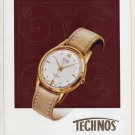 1953 Technos Watch Company Gunzinger Bros. Switzerland Vintage 1953 Swiss Ad Advert Schweiz Suisse