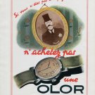 1946 Olor Watch Company SA La Chaux-de-Fonds Switzerland Vintage 1946 Swiss Ad Advert Suisse Suiza