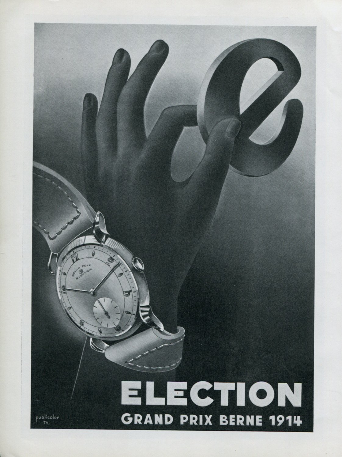 1948 Election Grand Prix Watch Ad Advert Vintage 1948 Swiss Magazine Ad Suisse Suiza Schweiz
