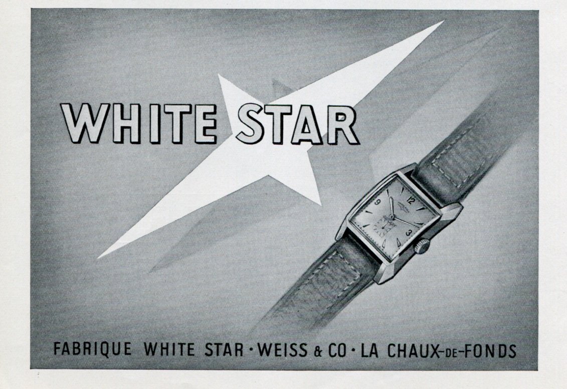 1948 White Star Watch Company Weiss & Co Switzerland Vintage 1948 Swiss Ad Advert Suisse