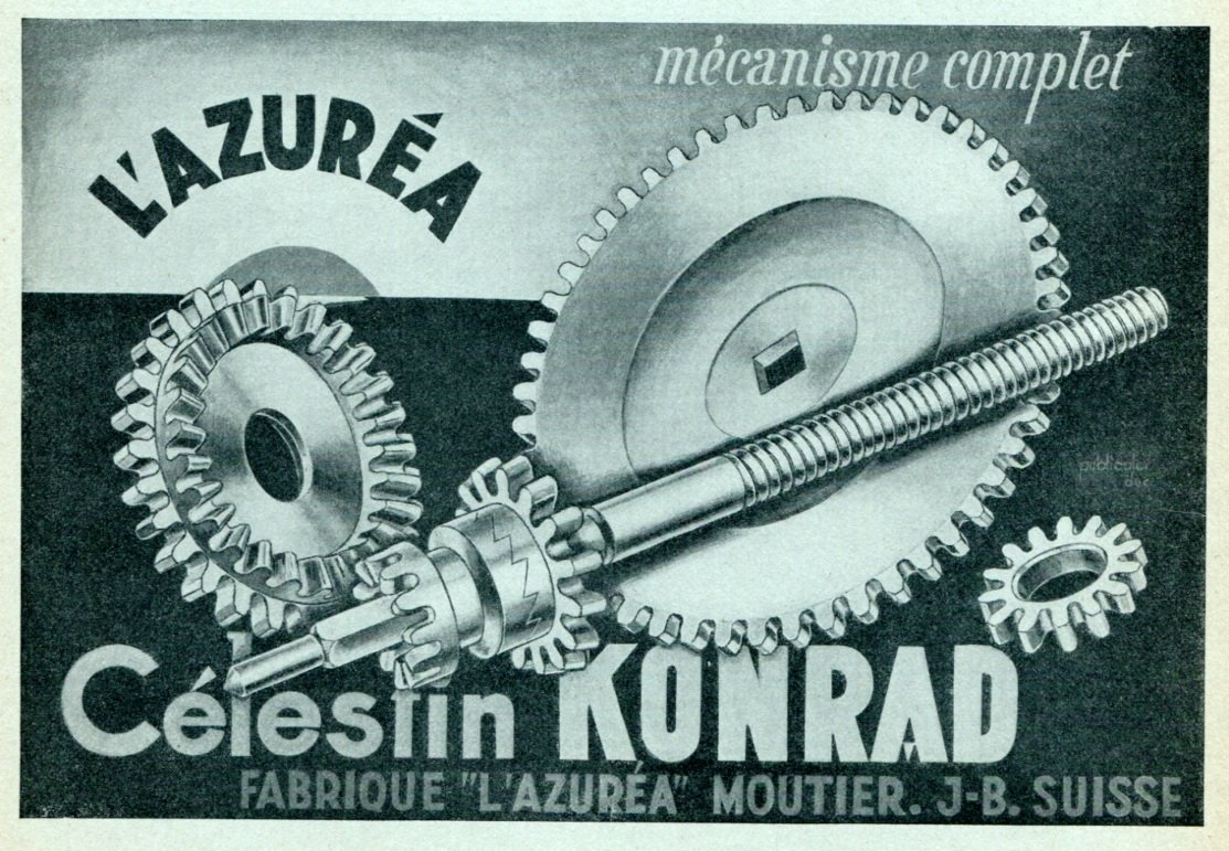 L'Azurea Celestin Konrad Vintage 1969 Swiss Magazine Print Ad Advert Suisse Horology