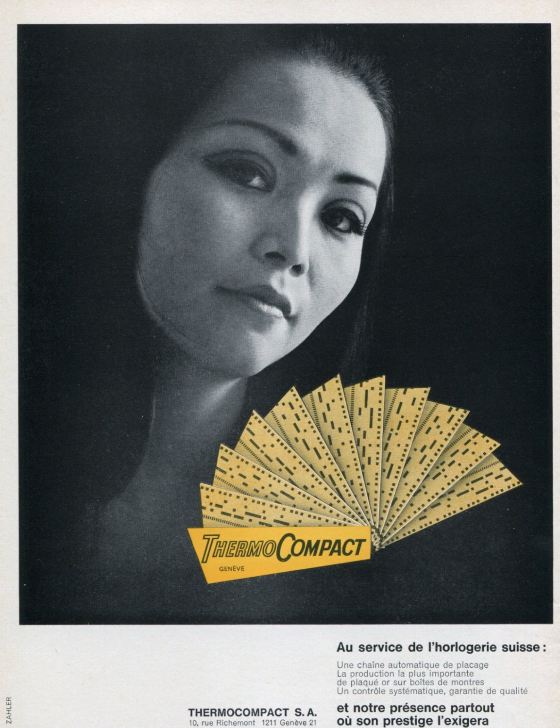 Thermocompact SA Switzerland Vintage 1969 Swiss Magazine Print Ad Advert Suisse Horology 1960's