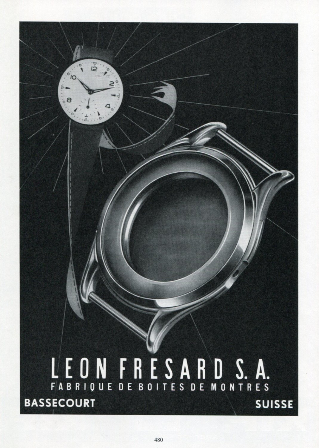 Leon Fresard SA Boites de Montres Ad Advert Vintage 1969 Swiss Magazine Print Ad Suisse Switzerland