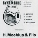 1969 Synt-A-Lube H Moebius &Fils Vintage Swiss Magazine Print Ad Advert Suisse Horology Horlogerie