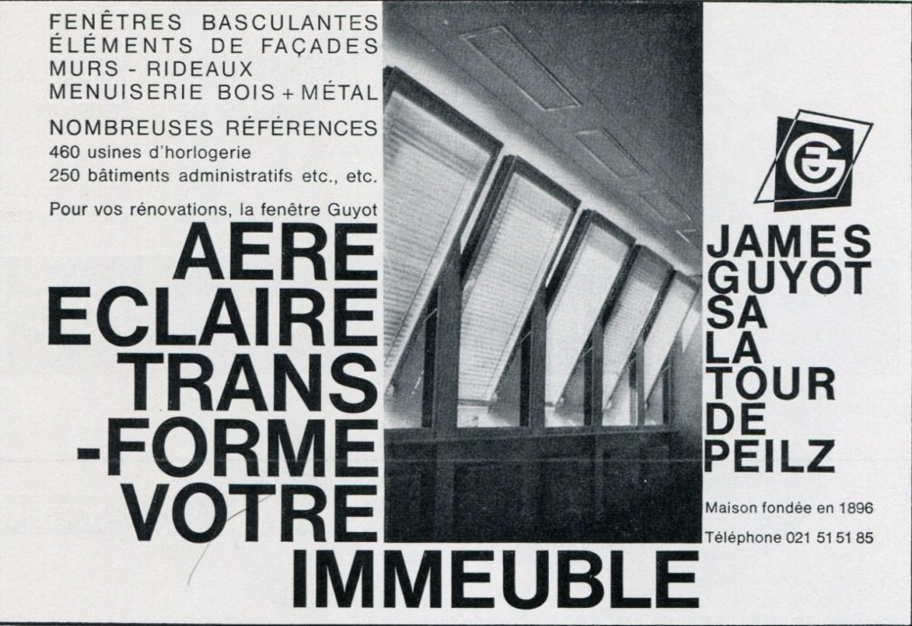 1969 James Guyot SA Switzerland Vintage Swiss Print Ad Advert Suisse Horology Horlogerie 1960's